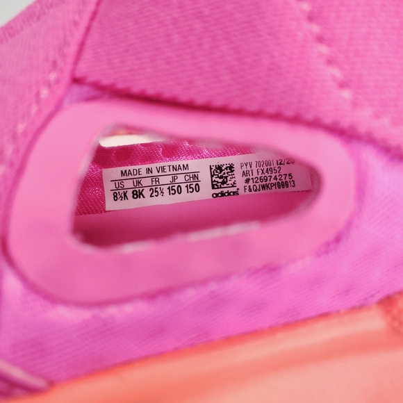 Adidas Sandal FX4952 Kids Toddler Girl Pink Magenta Beach Slip On Shoes size 10 - Picture 5 of 8